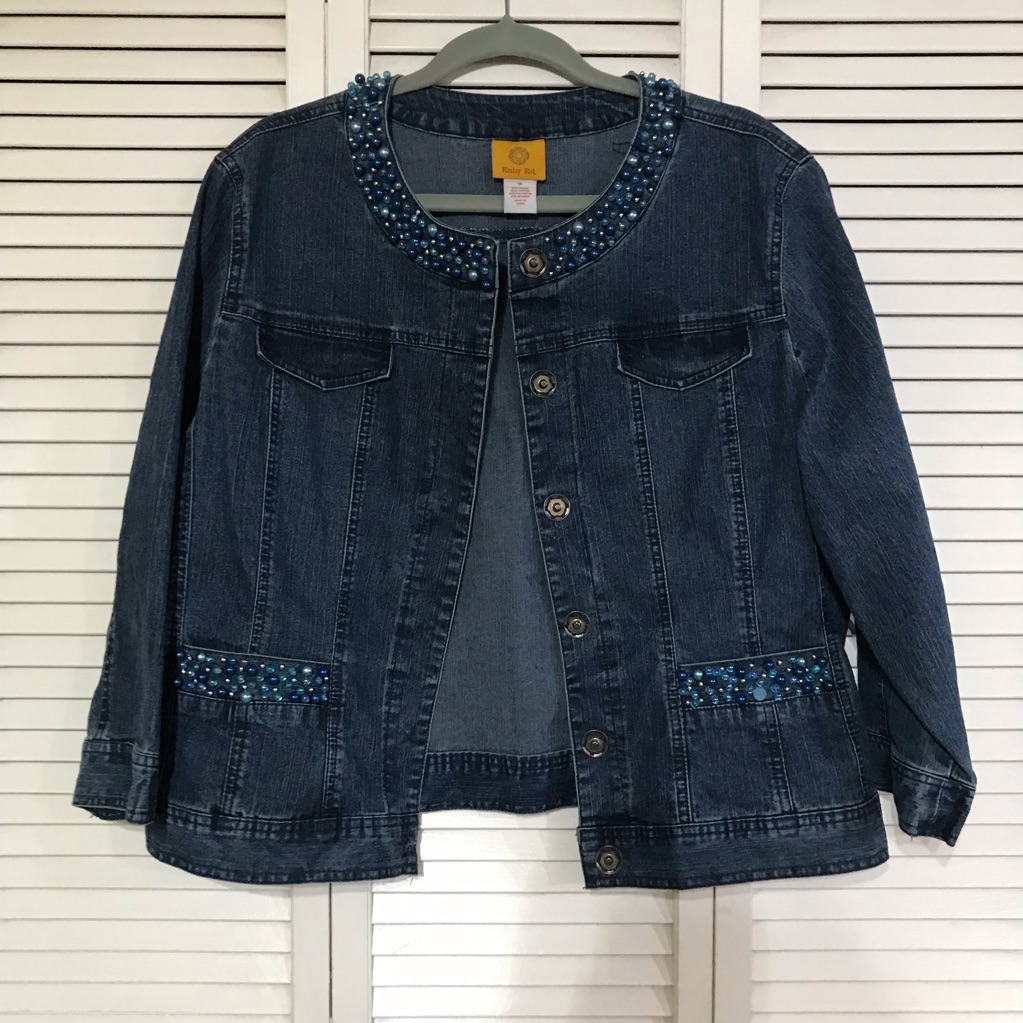 Ruby Rd. Beaded Denim Jacket